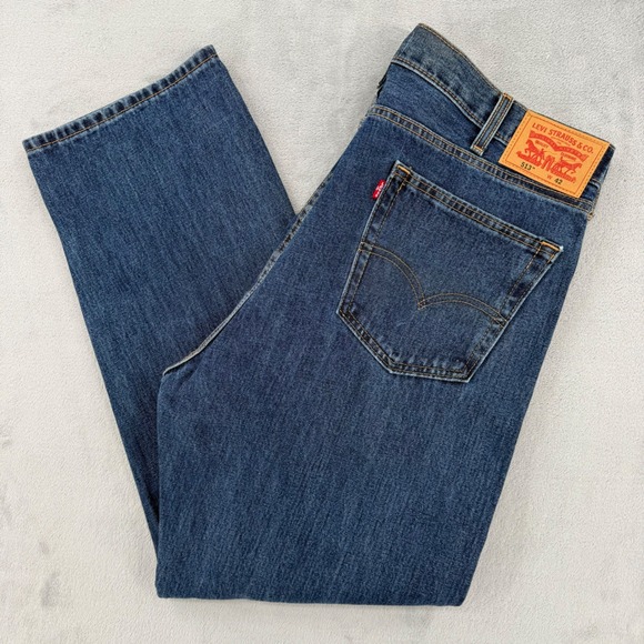 Levi's Other - Levis 513 Slim Straight Blue Jeans Mens Medium Wash Denim Men's Size 42